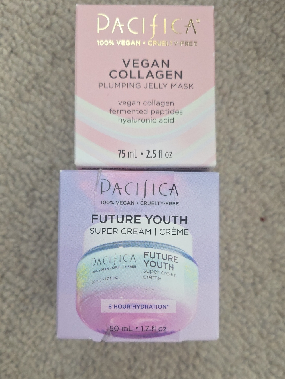 New Pacifica Future Youth Super Cream and Vegan Collagen Jelly Plumping Mask